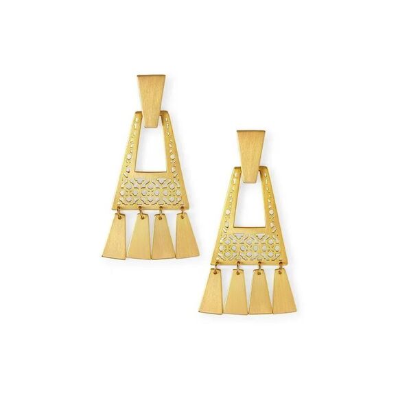 Kendra Scott Jewelry - Kendra Scott Kase Fringe Earrings Filigree Gold Tone $98